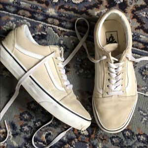 vans old skool birch & true white